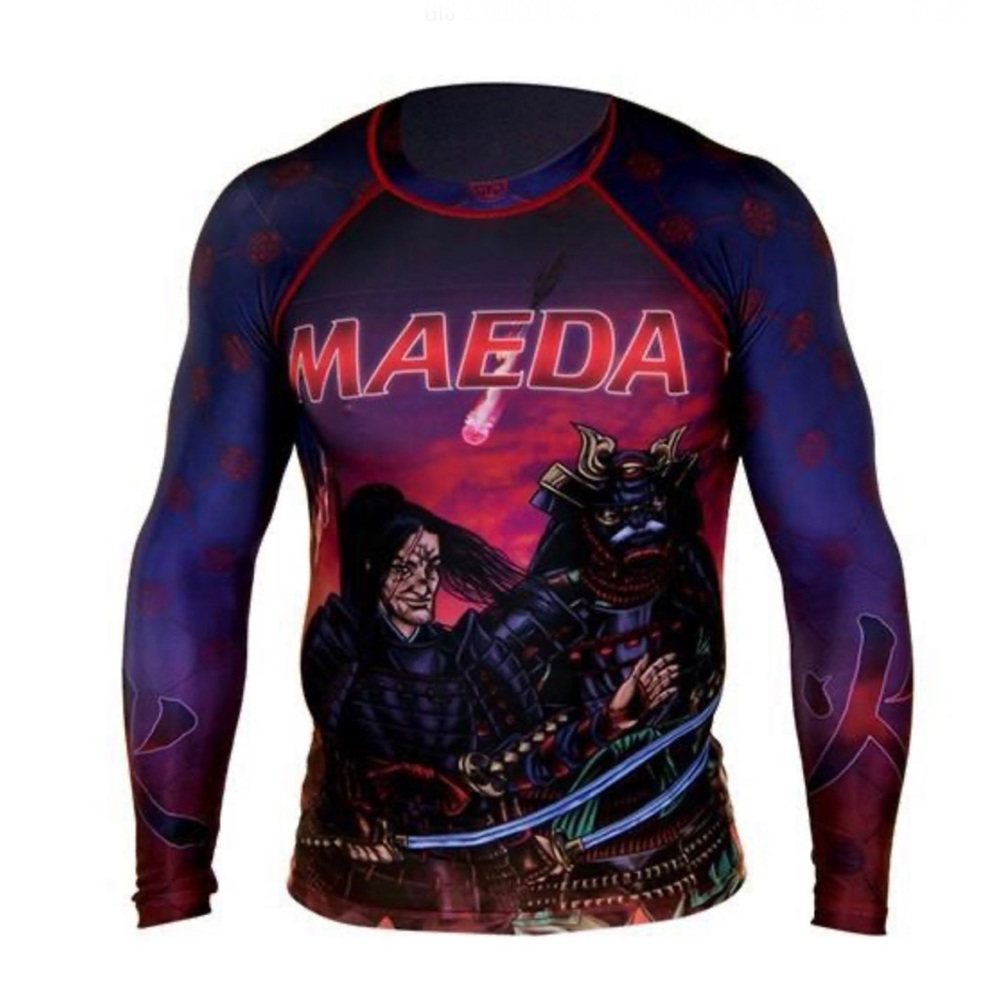 New Maeda Book of Fire Rashguard BJJ Grappling Brazilian Jiu Jitsu Size Medium